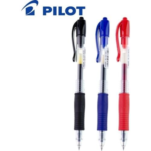 3Pcs Pilot BL-G2 Push Type Quick Dry Neutral Pen 0.38/0.5mm Soft Rubber Pen Holder Large Capacity Core Change Test