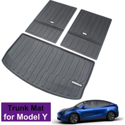 3D Waterproof Trunk Mats For Model Y 2021 7 Seater Luggage Protector Floor Rear Cargo Liner Pad Custom Luxury Surrounded NonSlip