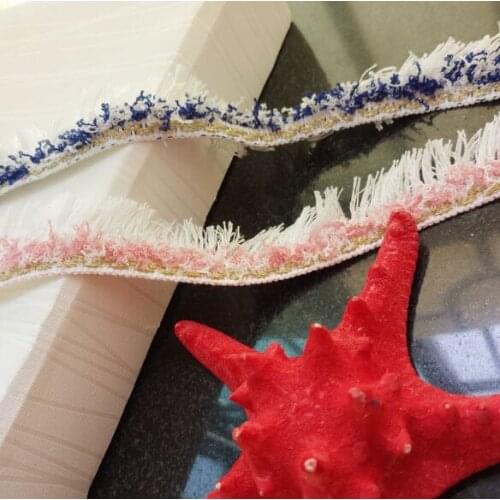 5 m / a lot of fringed cotton ribbon length webbing belt bag with tape DIY bag luggage colorful clothes accessories