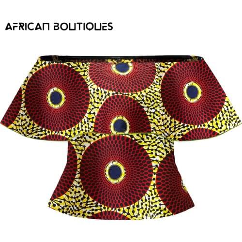 African Clothe for Women Fashion Top Traditional Clothing African Women One Shoulder Top Ankara Print Shirt Top Vacation Clothes