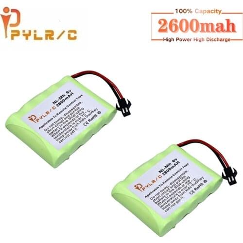 6v 2600mah Rechargeable Battery For Rc toys Cars Tanks Robots Gun AA NI-MH Battery 6v Battery Pack For Rc Boats With SM Plug