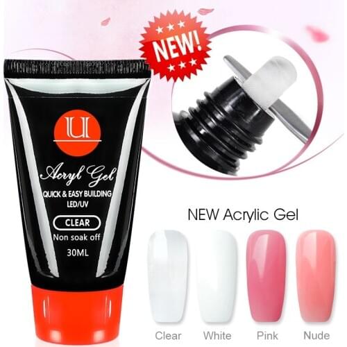 Latest Acryl Gel for Extension Semi-permanent Poly Nail Gel Manicure Desgin UV Acrylic Gel Professional Crystal Poligel Gellac