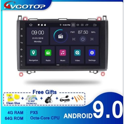 AVGOTOP 2+16GB/4+64GB Android 9 Bluetooth GPS Car Player Multimedia For Mercedes-Benz A-class W169 (2004-2012) /B-class W245
