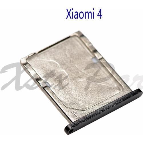 White/Black Original New SIM card Tray Holder Slot Socket reader Replacement for Xiaomi 4 M4 Mi4 cellphone