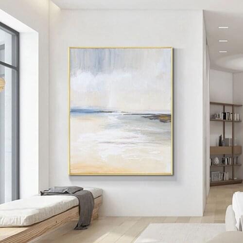 Large Size Abstract River 100% Hand Painted Oil Painting On Canvas New Abstract Landscape Wall Art For Modern Home Decoration