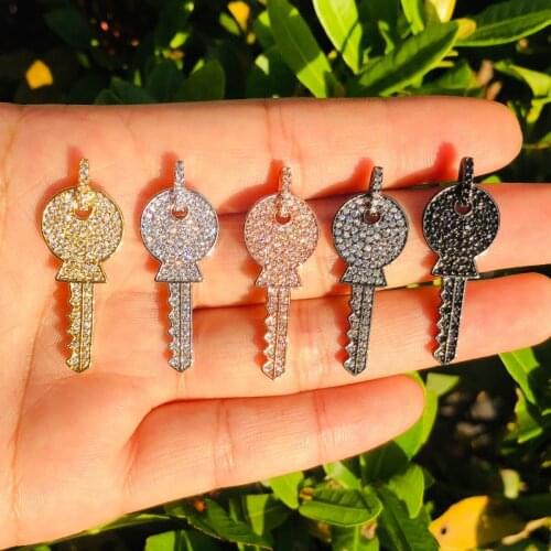 5pcs Small Key Charm for Women Bracelet Necklace Keychain Making Fashion Pendant for Handmade Craft Jewelry Accessory Wholesale