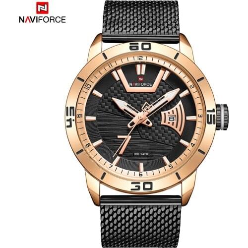 Watches Men’s Brand Top Luxury New NAVIFORCE Men Watch Stainless Steel Waterproof Quartz Date Display Wrist Watch Relogio Mascul
