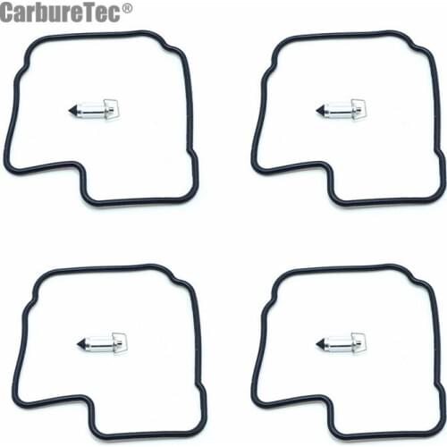 For Honda CBR600F 1987-1990 CBR250R MC17 MC19 CB1 NC27 CB400F 1989-1991 Carburetor Chamber Gasket Seal Float Valve 4 Sets