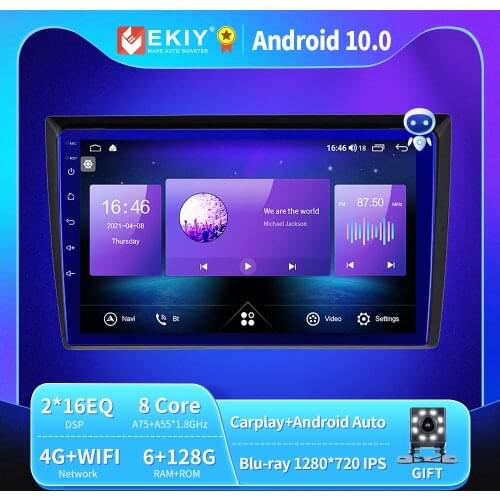 EKIY Android 10 Car Radio For Volkswagen VW Popular Beetle 2012-2018 Autoradio Blu-ray 1280*720 IPS/QLED Navi GPS Stereo BT 2din