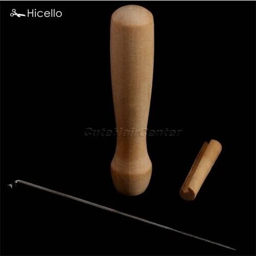 Hicello 1pc Handle Holder Wooden Felting Needle DIY Tool Creative Craft Poke Wooden+Metal Felting Needles Handworking Tool