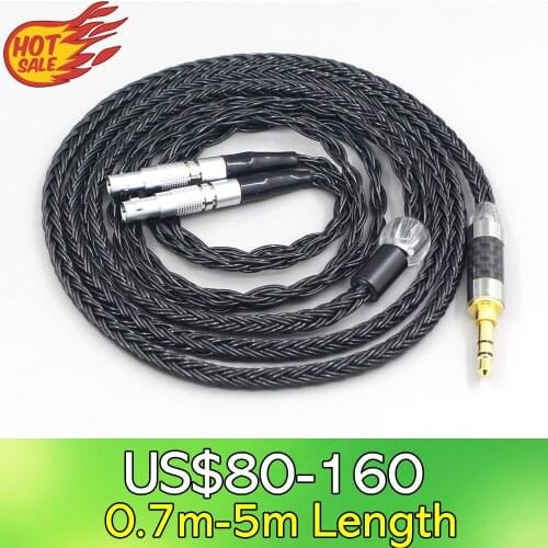 LN007403 16 Core 7N OCC Black Braided Earphone Cable For Ultrasone Veritas Jubilee 25E 15 Edition ED 8EX ED15 Headphone