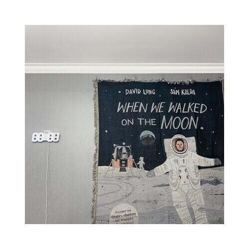 Space universe letters ins Style Tapestry Aesthetic Girlish abstract Casual blanket Creative Hanging Wall Personality sofa Decor