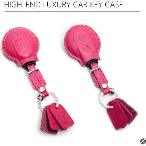 Leather Car Key Case holder Pink New OEM for F54 F55 F56 F60