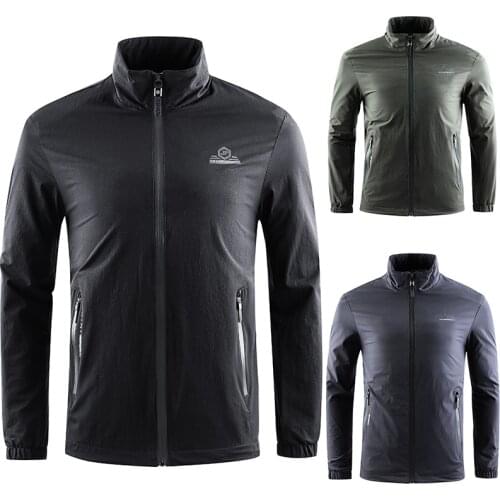 Jacket Men Autumn Outdoor Coat Soft Shell Windbreaker Jacket Waterproof Mountain Climbing Sports Quick-Dry Breathable Jacket