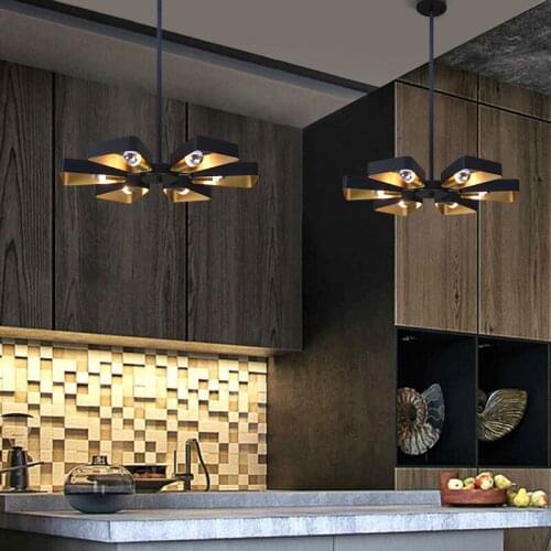 Creative bow living room chandelier retro industrial style light in the bedroom modern minimalist household lamps