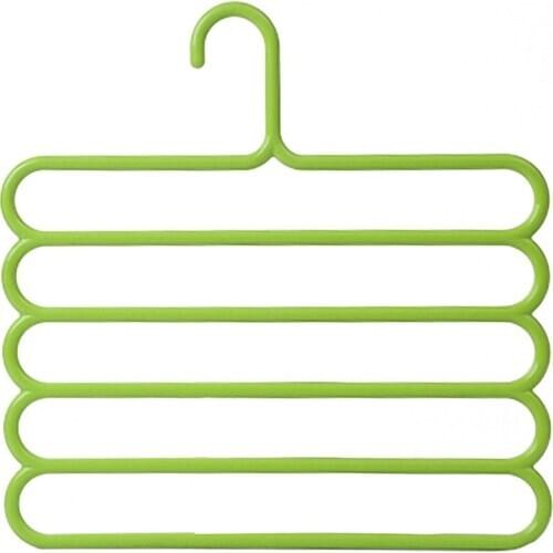 5 layers Racks Multifunctional Scarf Tie Wardrobe Hanger Rack Skid Trousers Hanger Clothes Hanger 2 Colors