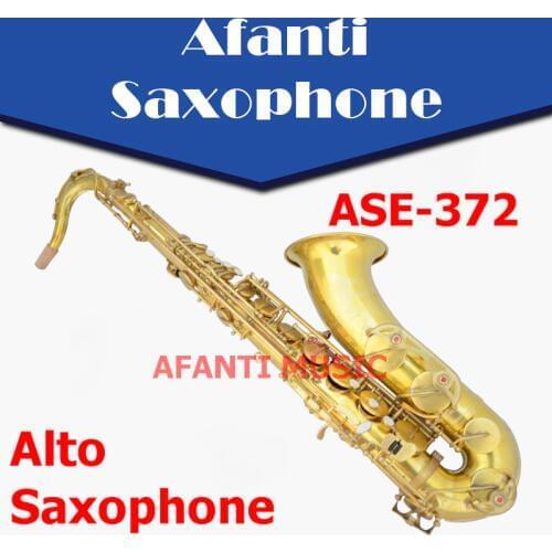 Afanti Music Bb tone / Brass body / Gold finish Alto Saxophone (ASE-372)