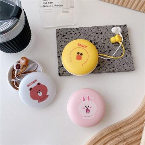 2021 Students Headphones Love Cute Wired Cartoon Box Heavy Bass Music In-ear With Mic Earphone For Iphone Huawei Xiaomi Vivo