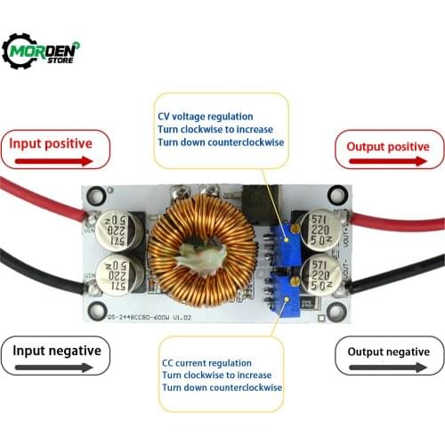 New 600W Aluminum Plate Led Boost Driver Adjustable Power Module Constant Voltage Module Power Boost Charging Power Supply