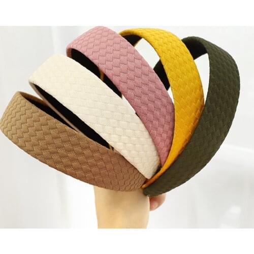 Solid Color Headband Striped Knit Hair Hoop Bands Bezel New Turban for Women Wide Size Hairbands Girls Hair Accessories Jewelry