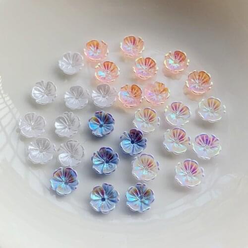 Wholesale Crystal Flowers Rhinestone Pearly white/white AB/ blue/light pink nail rhinestones Rhinestone decals 600pcs/lot