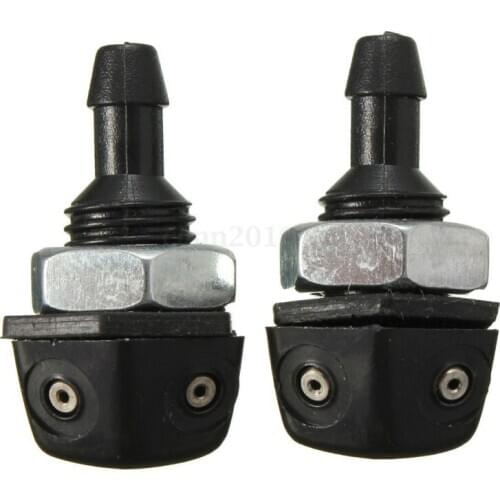 Pair Universal Car Auto Front Window Windshield Washer Sprayer Nozzle Plastic