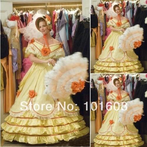 1860S Victorian Corset Gothic/Civil War Southern Belle Ball Gown Dress Halloween dresses US 4-16 V-1183