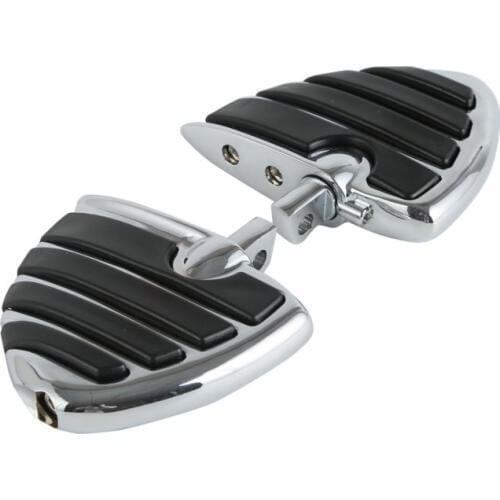 Motorcycle Mount-Style Wing Style Foot Rests FootPegs For Harley Touring Electra Glide Softail FLS FXCW FLSS FLHS V-Rod
