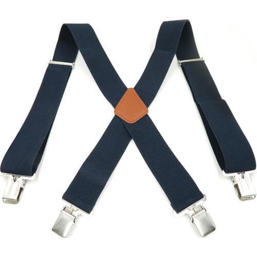 JIERKU Suspenders Mans Braces 4 Clips Suspensorio Trousers Strap Father/Husbands Gift 5.0*120cm JK4C078