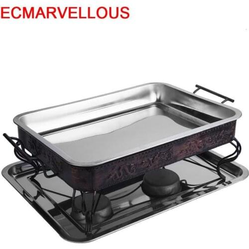 Portable Parrilla Portatil Griglia Korean Barbacoa De Carbon Barbecue For Outdoor Commercial Bbq Kebab Seafood Fish Grill Plate