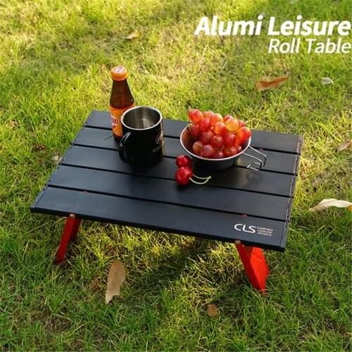 Portable Mini Picnic Table Beach Camping Travel Tables Aluminum Ultralight Folding Bed Desk Waterproof Hard Table For Beach Boat