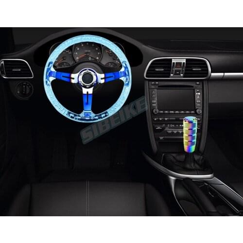 Refitting 14 inch 350mm transparent color acrylic steering wheel of sports racing car