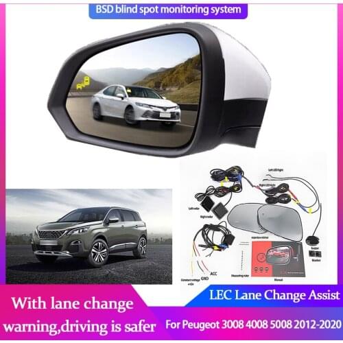 Blind Spot Detection System For Peugeot 3008 4008 5008 2012-2020 Rearview Mirror BSA BSM BSD Monitor Change Assist Radar Warning