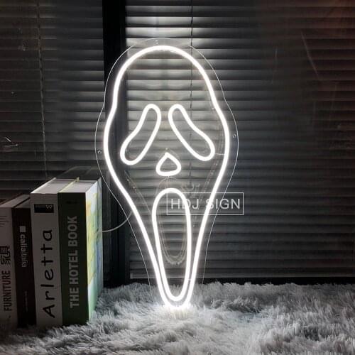 Scary Movie Custom Led Neon Signs Halloween Party Wall Decor for Bedroom Home Bar Cafe Store Game Room Restaurant Neon Light
