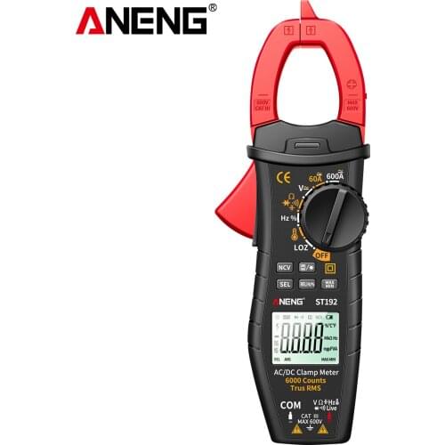 ANENG ST192 600A DC AC Clamp Meter 6000 Counts Auto-ranging Digital Multimeter Voltage Current Detector Pen Temperature Measure