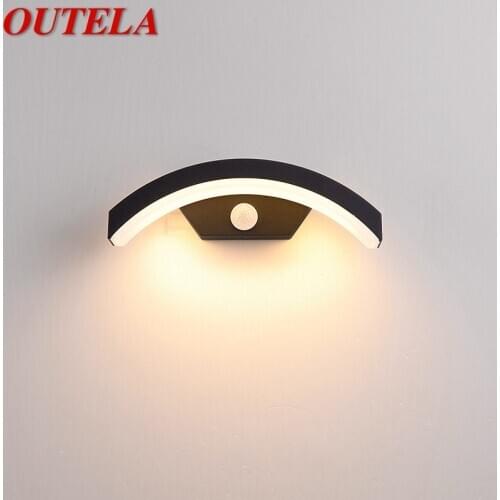 OUTELA Outdoor Wall Lamp Fixture Patio Human Body Induction LED Waterproof Creative Decorative For Courtyard Balcony Garden
