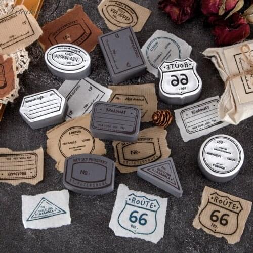 Vintage Irregular label wood seal decoration stamp wooden rubber stamps for scrapbooking stationery DIY craft standard stamp