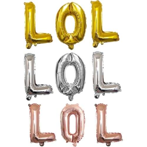 3pcs/lot Esports Game Party Decoration LOL Aluminum Film Letter Set Film Balloon for Party Decoration Aluminum Foil Balloon