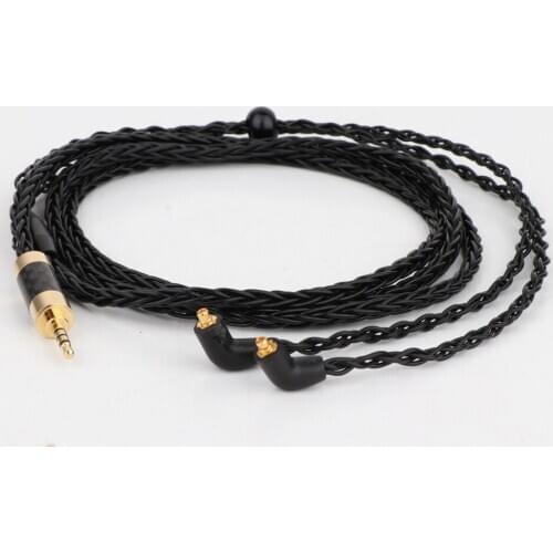 Yter 3.5mm Jack Stereo Plug 8 Core Gold Plated OCC Earphone Cable For ER4 XR SR ER4SR ER4XR ER3sr er3se