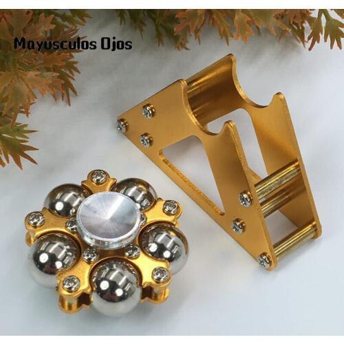 ZH 1PC Metal Five Bead Ferris Wheel Fingertip Gyroscope Stainless Steel Ball Bracket Finger Gyro Fidget Spinner