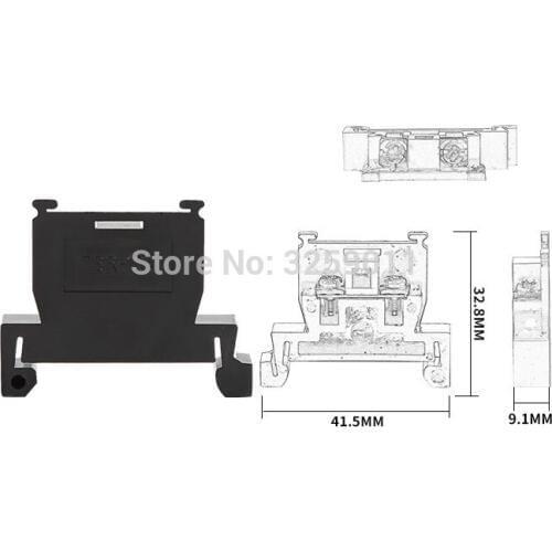 1PCS Suyep TBR-10A 10A 600V Wire Screws Terminal Block for Cable Connector Black