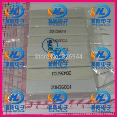 10pcs/lot) 20W 360 ohm +/-5% Horizontal cement resistor / 20W 360R ohm 5% Cement resistance / 20W 360RJ Ceramic resistor