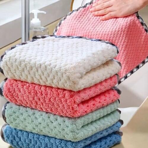 25*25Large Size Grease Free Cleaning Kitchen Cleaning Tools Absorbent Towel Cleaning Cloth