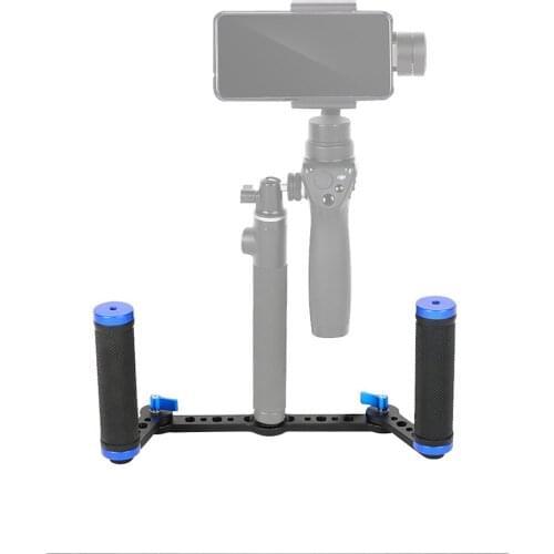 3-Axis Steadicam Dual Handheld Grip Gimbal Extended Bracket Shock Absorption Multi-angle Stabilizer SLR Photography Accessories