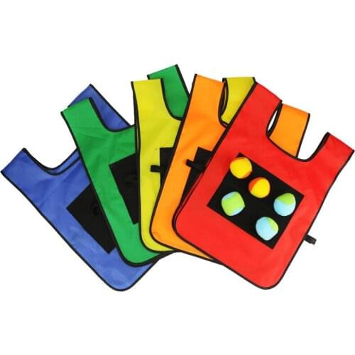 Outdoor Sport Game Props Vest Sticky Jersey Vest Game Vest Waistcoat With Sticky Ball Throwing Toys For Children Kids Sports Toy