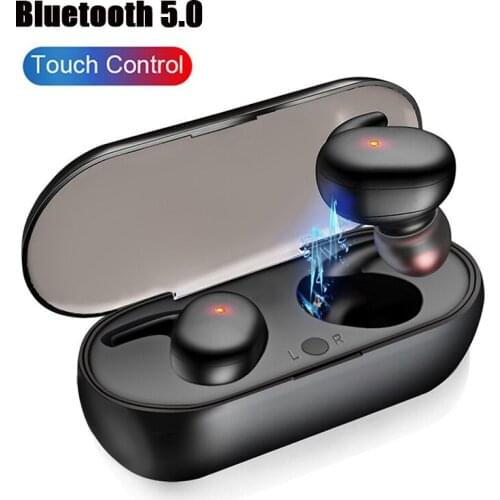 ANDIDUN Bluetooth Headset Touch Models TWS Sports Outdoor Wireless Headset 5.0 With Charging Bin