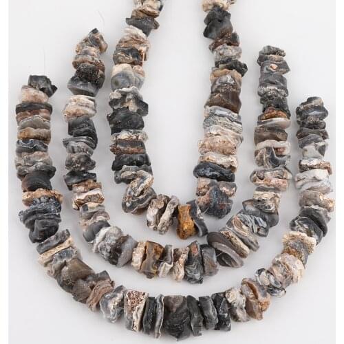 Full Strands Freeform Natural Agates Stone Slice Slab Loose Beads Pendant Necklace Women Fine Jewelry DIY EF-CT-320AMDE
