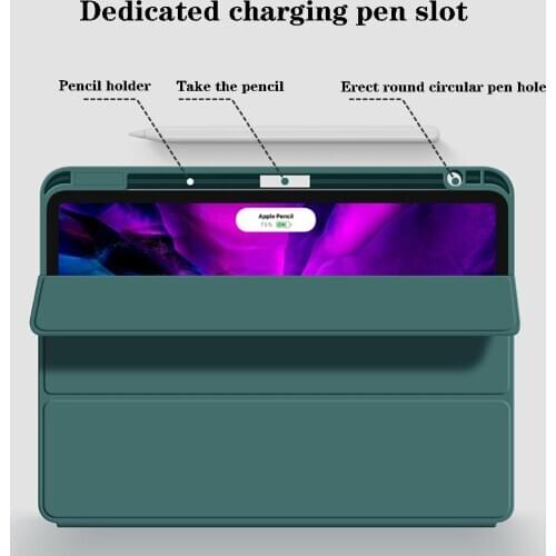 For iPad Pro 11 Case 2nd Funda for iPad Air 2020 Case 4th Generation Pro 12.9 2020 Case Wireless Charge Pencil In Pencil Holder