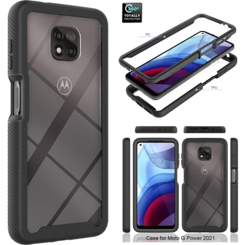 Motorola Moto G30 G Power Play Stylus 2021/2020 E6S One Zoom Action P40 360 Case,Heavy Duty Shockproof Bumper Clear TPU Cover