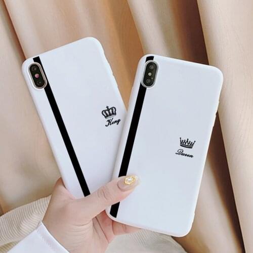 King Queen Lover Couples Case For Huawei P30 P10 P20 P40 Honor 10i 8X 9X Mate 20 10 30 Lite Pro Y6 Y7 Y9 P Smart 2019 Z TPU Case